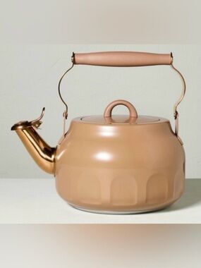Hearth & Hand™ Magnolia 2-Quart Stainless Steel Teapot with Copper Accents new